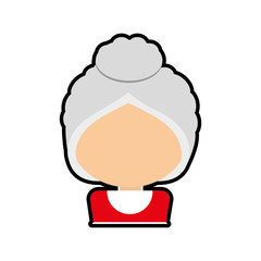 santas wife merry christmas cartoon celebration icon. Isolated and flat illustration. Vector graphic