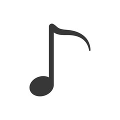 music note sound melody icon. Isolated and flat illustration. Vector graphic