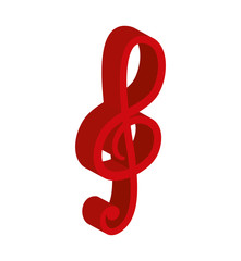 music note sound melody icon. Isolated and flat illustration. Vector graphic
