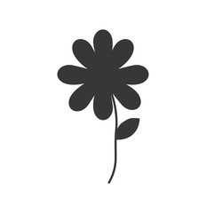flower silhouette garden decoration floral icon. Isolated and flat illustration. Vector graphic