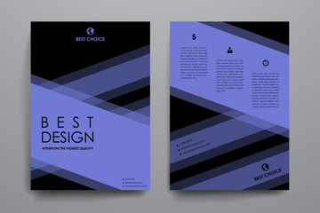 Set of brochure, poster design templates in business style
