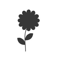 flower silhouette garden decoration floral icon. Isolated and flat illustration. Vector graphic
