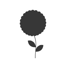 flower silhouette garden decoration floral icon. Isolated and flat illustration. Vector graphic