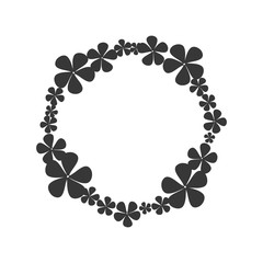 wreath crown flower garden decoration floral icon. Isolated and flat illustration. Vector graphic