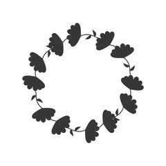 wreath crown garden decoration floral icon. Isolated and flat illustration. Vector graphic
