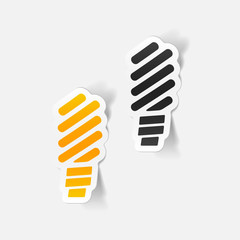 realistic design element: fluorescent light bulb