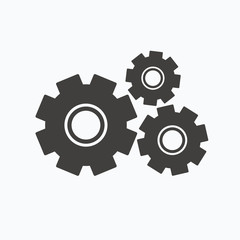 Cogwheels icon. Repair service sign.