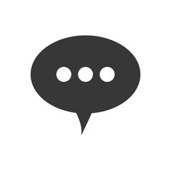 bubble silhouette communication message speak icon. Isolated and flat illustration. Vector graphic