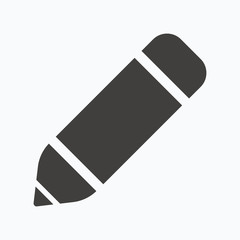 Edit icon. Pencil for drawing sign.