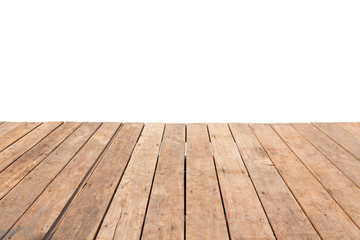 old plank on white background