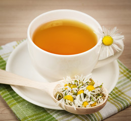Tea made from chamomile flowers