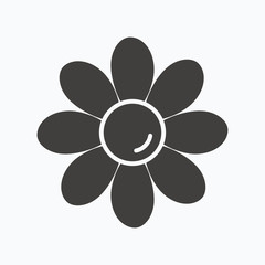 Flower icon. Florist plant with petals sign.