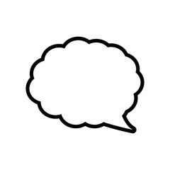 bubble communication message speak icon. Isolated and flat illustration. Vector graphic