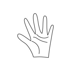 human hand gesture palm icon. Isolated and flat illustration. Vector graphic