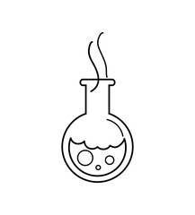 flask science chemistry laboratory icon. Isolated and flat illustration. Vector graphic
