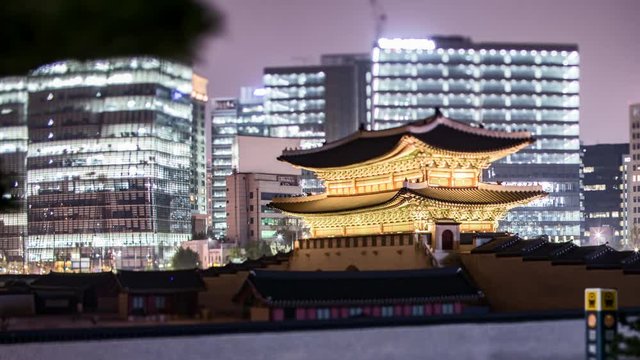 4K.Time lapse Landmark KOREA. Seoul.Footage Video Ultra HD, 3860 x 2160