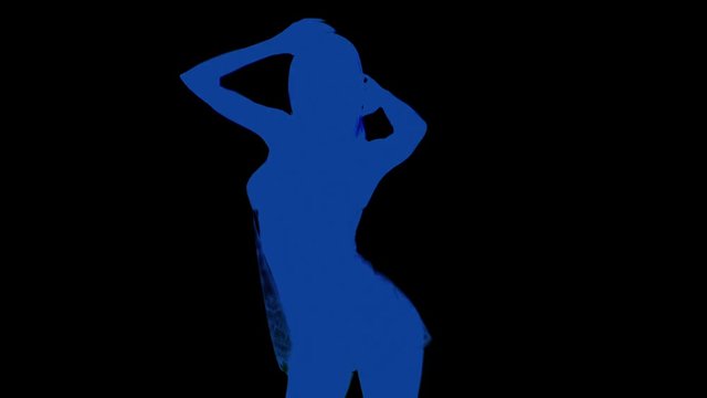 beautiful sexy disco dancer shadow silhouette