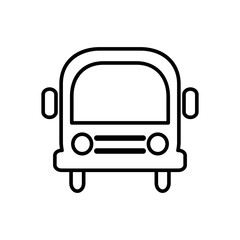 bus transportation school education icon. Isolated and flat illustration. Vector graphic