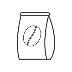 bag bean coffee shop icon. Isolated and flat illustration. Vector graphic