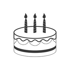 cake party cream bakery icon. Isolated and flat illustration. Vector graphic