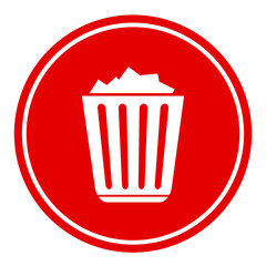 Filled recycle bin icon