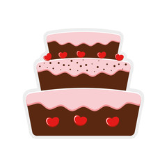 cake party cream bakery birthday icon. Isolated and flat illustration. Vector graphic