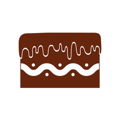 cake party cream bakery birthday icon. Isolated and flat illustration. Vector graphic