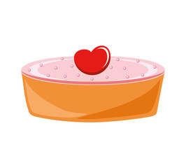 cake party cream bakery birthday icon. Isolated and flat illustration. Vector graphic