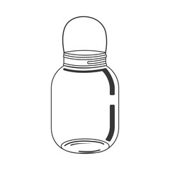 mason jar glass rustic can icon. Isolated and flat illustration. Vector graphic