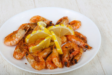 Roasted shrimps