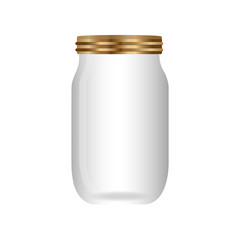 mason jar glass rustic can icon. Isolated and flat illustration. Vector graphic