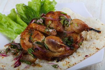 Grilled quail