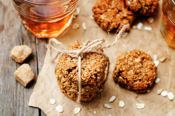 banana oat sunflower seeds vegan breakfast cookies