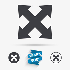 Fullscreen sign icon. Arrows symbol.