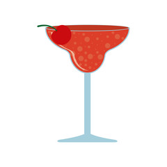 cocktail cherry drink alcohol glass beverage icon. Isolated and flat illustration. Vector graphic