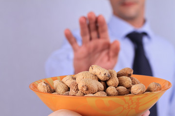 Peanut allergy concept