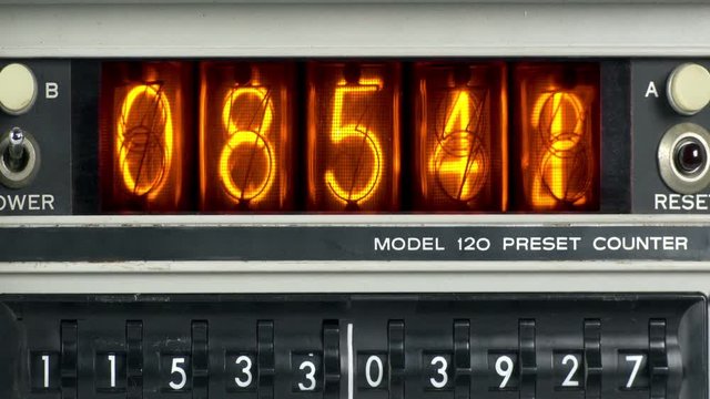 numerical counter number sequence nixie tube