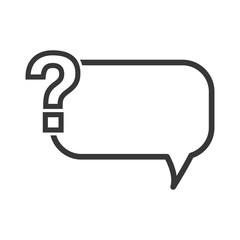 question mark bubble ask symbol problem icon. Isolated and flat illustration. Vector graphic