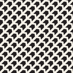 Vector Seamless Black And White Diagonal Arrow Shapes Pattern