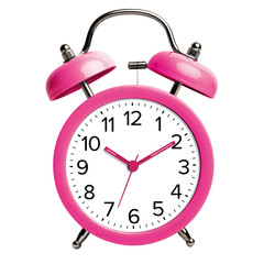 pink alarm clock