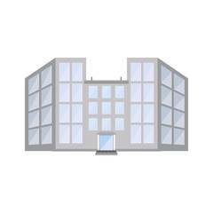 building windows hotel service icon. Isolated and flat illustration. Vector graphic