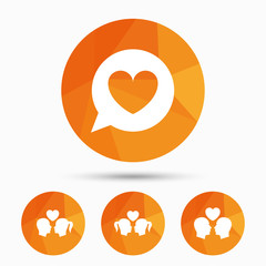 Couple love icon. Lesbian and Gay lovers signs.