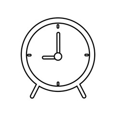 clock time circle traditional icon. Isolated and flat illustration. Vector graphic