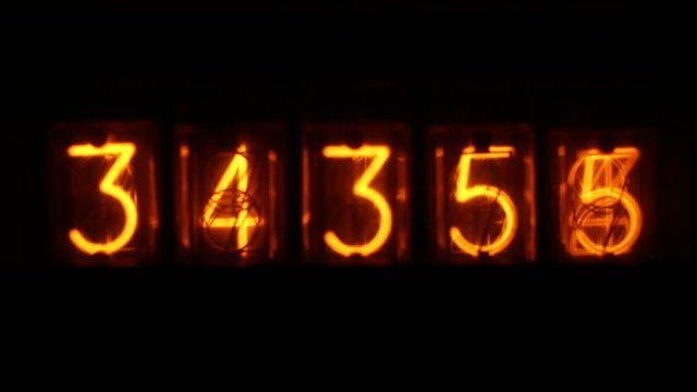 numerical counter number sequence nixie tube