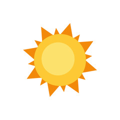 sun sunny abstract sky yellow icon. Isolated and flat illustration. Vector graphic
