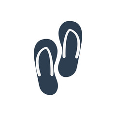 sandals shoes summer vacation pool icon. Isolated and flat illustration. Vector graphic