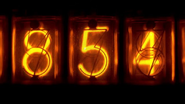 numerical counter number sequence nixie tube