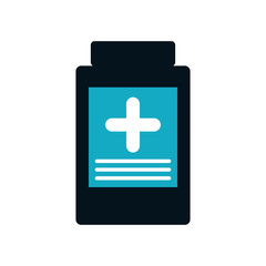 medicine jar medical health care icon. Isolated and flat illustration. Vector graphic