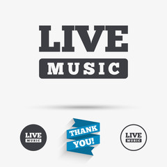Live music sign icon. Karaoke symbol.