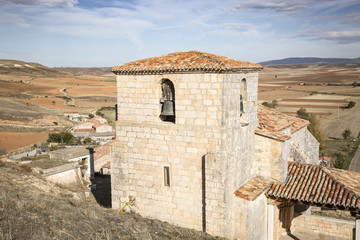 Obraz premium San Miguel church in Los Ausines - Barrio Sopeña - Burgos, Spain